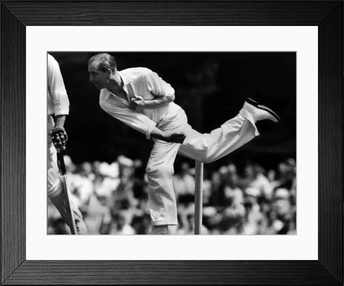 Framed Print : Duke of Edinburgh playing Cricket at Arundel Castle Aug 1953