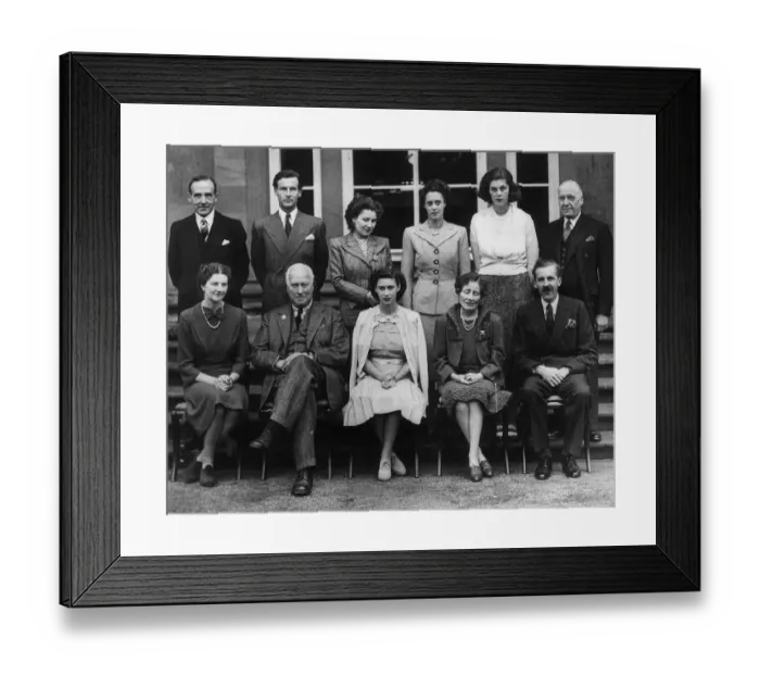 Framed Print : Princess Margaret House party at Government House Belfast 1947 Group Captain Peter