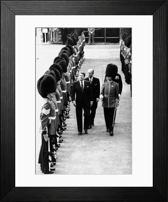 Framed Print : Prince Philip Duke of Edinburgh June 1982 with American President Ronald Regan on State