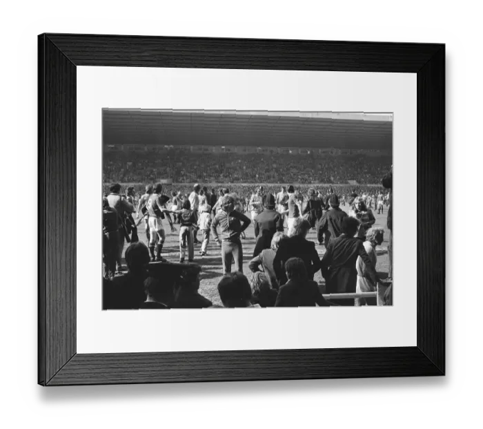 Framed Print : Manchester United 0 v. Manchester City 1. The derby between local rivals ends in a