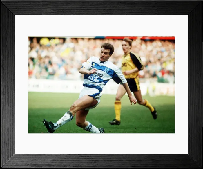 Framed Print : QPR v Arsenal league match at Loftus Road March 1990. QPR Framed Print : QPR v Arsenal league match at Loftus Road March 1990. QPR