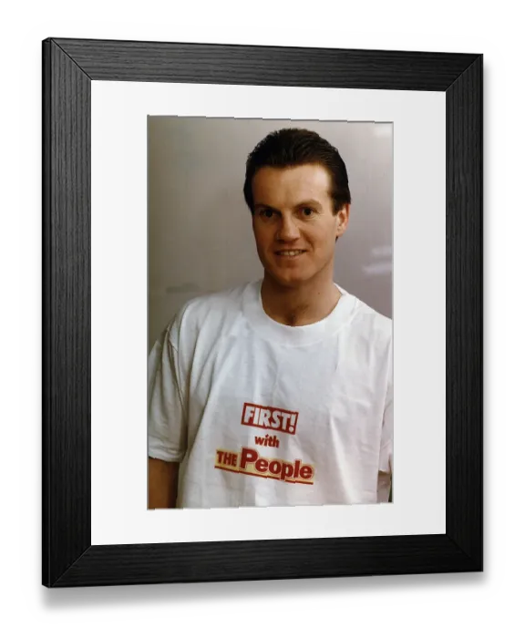 Framed Print : Andy Sinton Queens Park Rangers & England football player pictured wearing The People Framed Print : Andy Sinton Queens Park Rangers & England football player pictured wearing The People