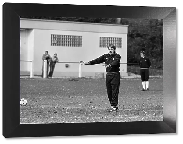 England manager Bobby takes charge of a training session before his side
