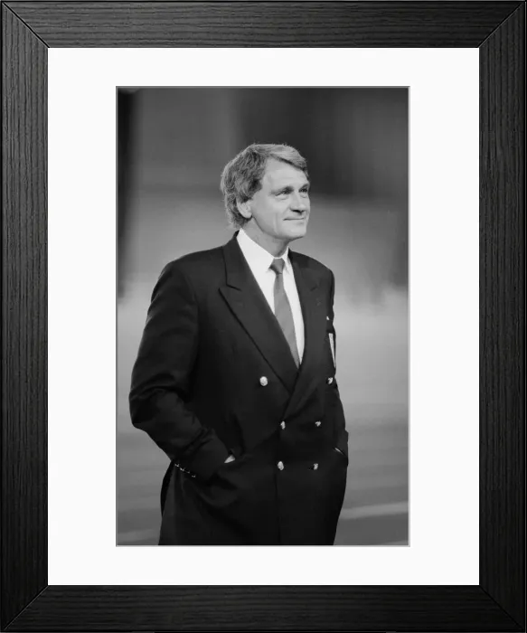 Framed Print : England manager Bobby Robson watches his sides 3-1 defeat to West Germany during Framed Print : England manager Bobby Robson watches his sides 3-1 defeat to West Germany during