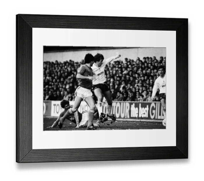 Framed Print : Tottenham Hotspur v Ipswich Town league match at White Hart Lane January 1984