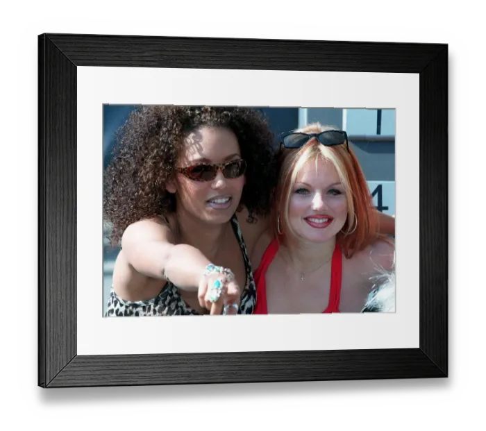 Framed Print : Mel B and Geri from the Spice Girls, help to launch the New Channel Five at Marble Arch Framed Print : Mel B and Geri from the Spice Girls, help to launch the New Channel Five at Marble Arch