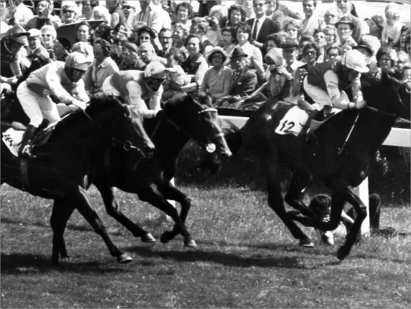 Morston with jockey Eddie Hide winning the Derby at Epsom - June 1973