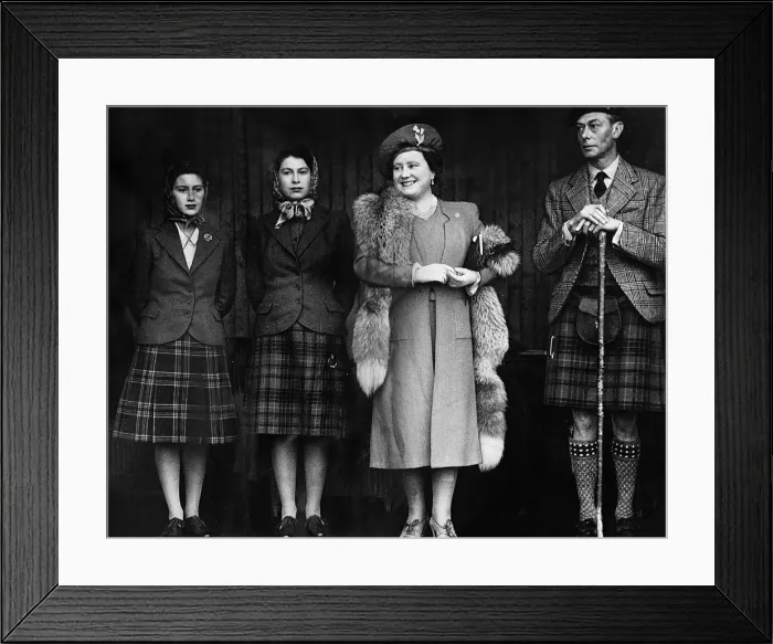 Framed Print : Queen Mother and family Royal Pavillion at Braemar Framed Print : Queen Mother and family Royal Pavillion at Braemar