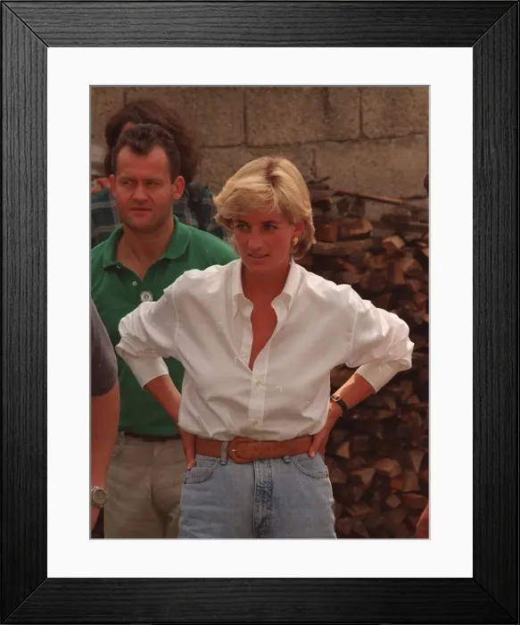 Framed Print : Diana, Princess of Wales makes a three day visit to Bosnia - Herzegovina as part of her Framed Print : Diana, Princess of Wales makes a three day visit to Bosnia - Herzegovina as part of her