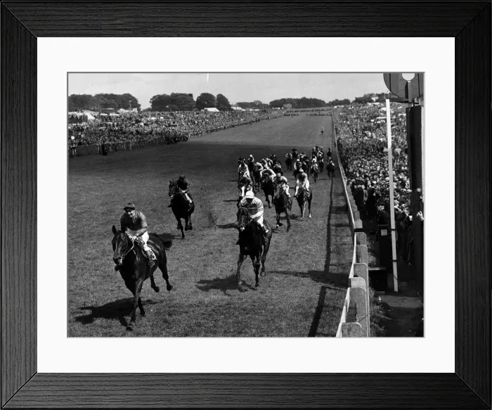 Framed Print : My Love with Rae Johnstone jockey wins Derby at Epsom - 1948