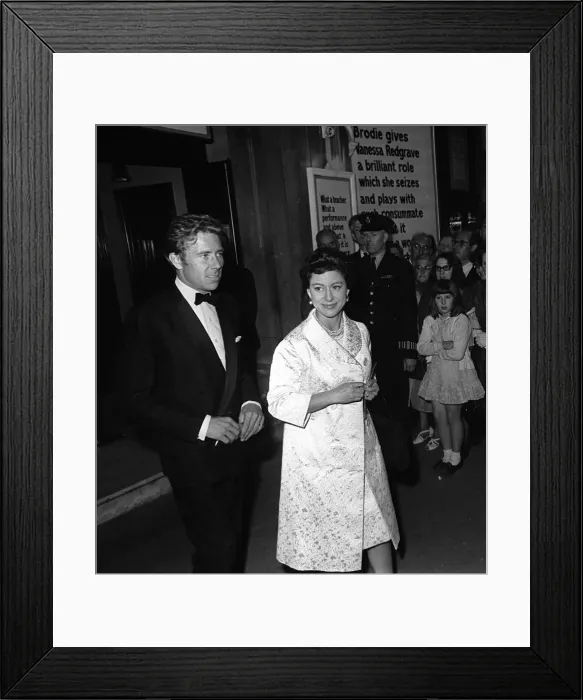 Framed Print : Queen Mother Birthday August 1966 Princess Margaret and Anthony Armstrong Jones