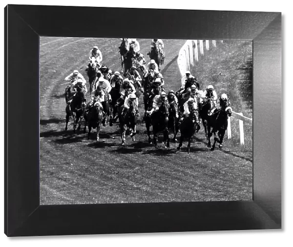 Morston with jockey Eddie Hide leads and goes on to win the Derby at Epsom - June 1973