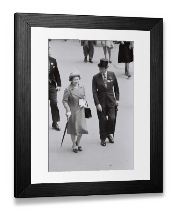 Framed Print : HM The Queen June 1980 Walking to the paddock at the Ascot