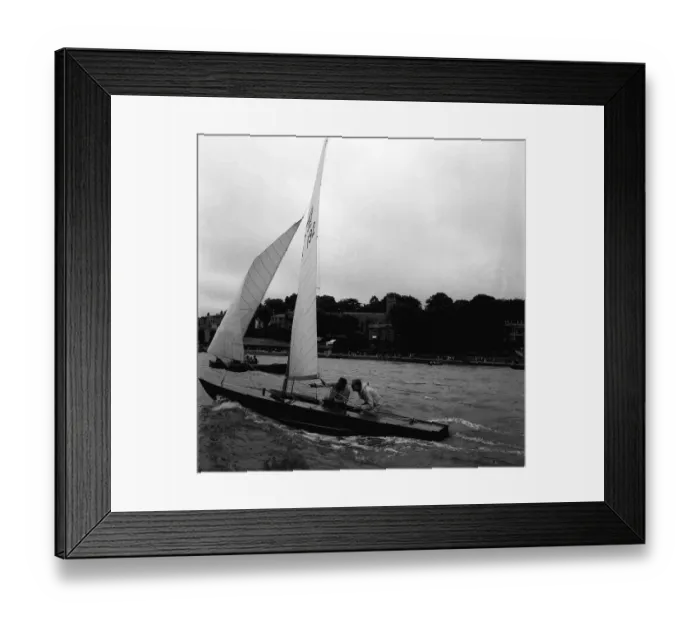 Framed Print : Prince Philip sailing at Cowes, Isle of Wight. August 1952 Framed Print : Prince Philip sailing at Cowes, Isle of Wight. August 1952