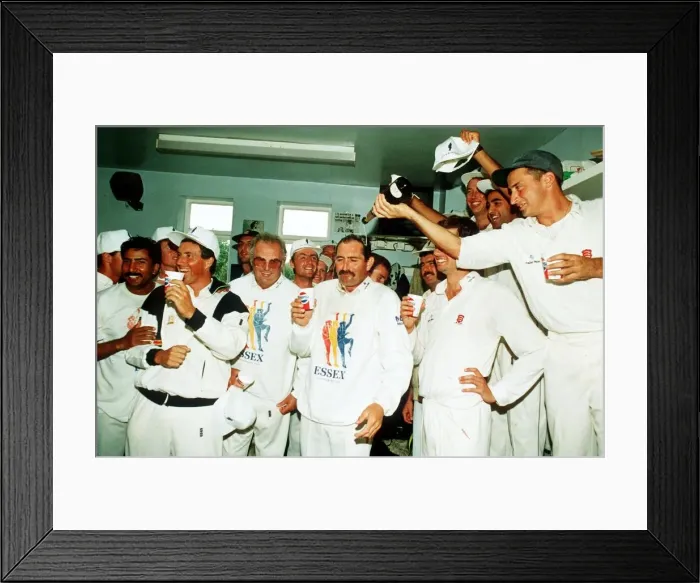 Framed Print : Cricket-England team celebrating June 1989