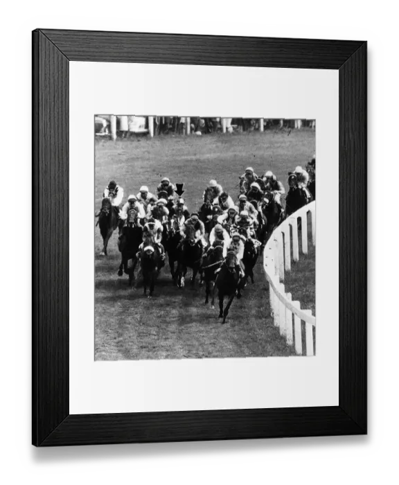 Framed Print : Lester Piggott jockey on the eventual winner Roberto in the the Derby at Epsom - June Framed Print : Lester Piggott jockey on the eventual winner Roberto in the the Derby at Epsom - June