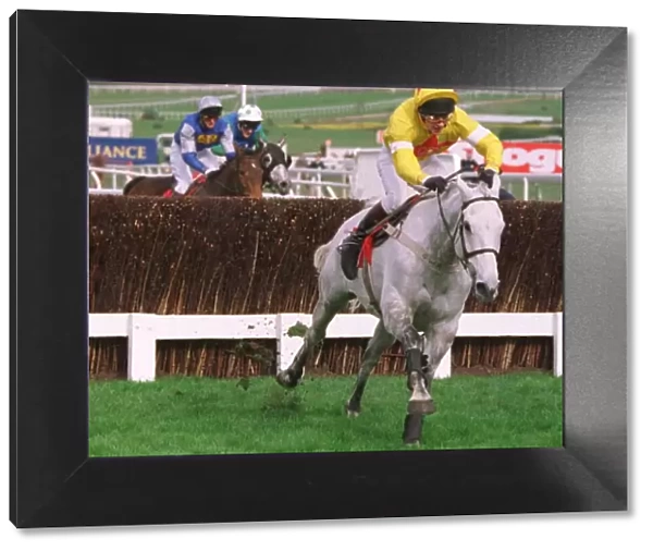 One Man and Brian Harding winning the Queen Mother Champion Chase at Cheltenham in March