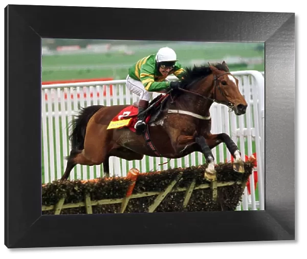Istabraq and Charlie Swan win the 1998 Champion Hurdle at Cheltenham 17th March 1998