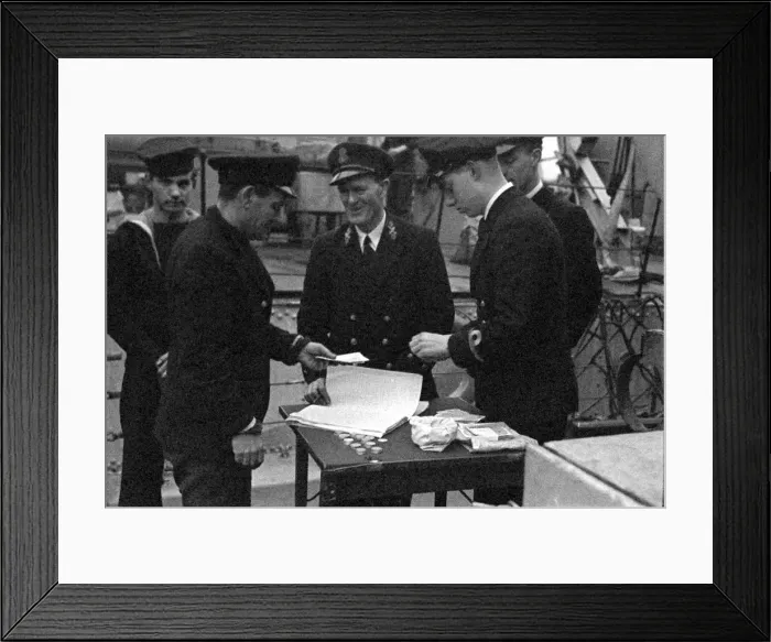Framed Print : Life aboard a Royal Navy corvette escorting a convoy across the Atlantic at the height of Framed Print : Life aboard a Royal Navy corvette escorting a convoy across the Atlantic at the height of