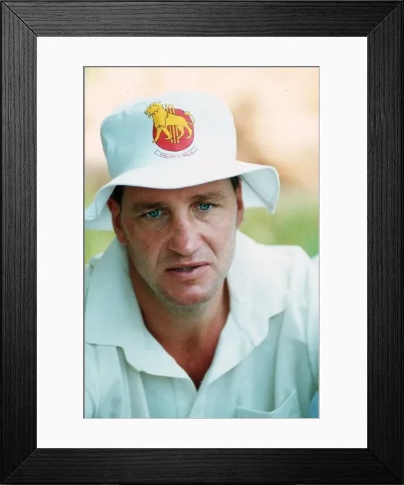Framed Print : John Embury cricket circa 1990 Framed Print : John Embury cricket circa 1990