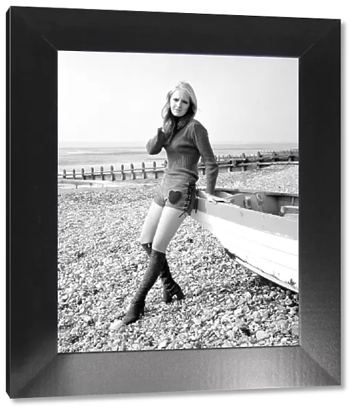 Tonia Kinchin, 20 of Worthing, Sussex is a product demonstrator March 1971