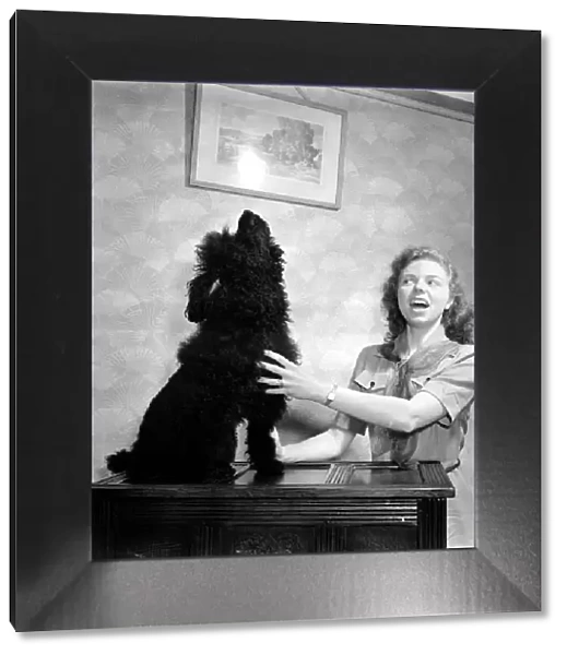 Janet Davis and her Singing Dog November 1951