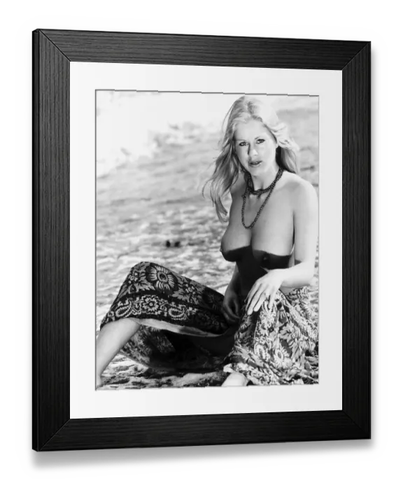 Framed Print : Clare Russell 22 year old model May 1974