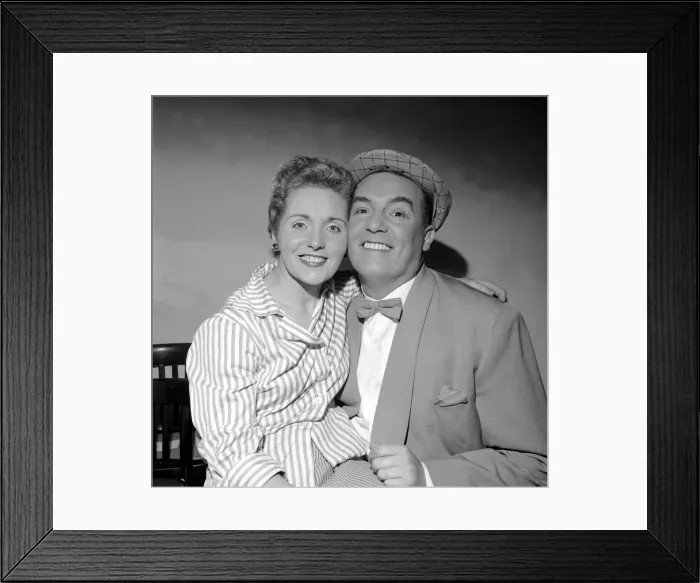Framed Print : Scottish comedian Chic Murray with his wife and comedy partner Maidi Murray