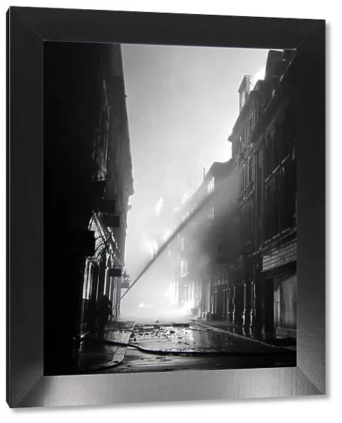 Fires from High Explosive during the 2nd Fire of London Ave Maria Lane December1940