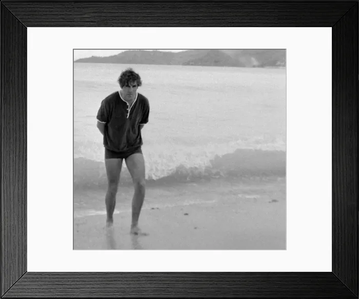 Framed Print : Comedian, actor and publisher Peter Cook during a holiday in Grenada March 1966 Framed Print : Comedian, actor and publisher Peter Cook during a holiday in Grenada March 1966
