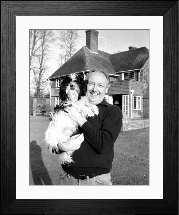 Framed Print : Millionaire airline owner Freddie Laker at his luxury farmhouse at Chailey