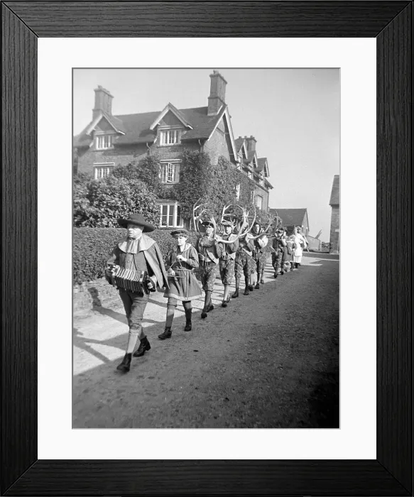 Framed Print : The Horn Dancers performing their routine at Abbotts Bromley in Rugby September Framed Print : The Horn Dancers performing their routine at Abbotts Bromley in Rugby September