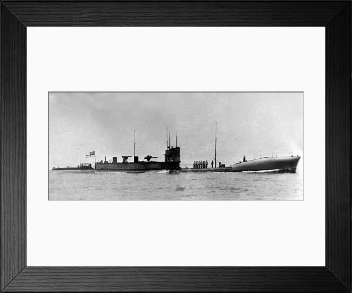 Framed Print : The Royal Navy HMS K14 steam powered submarine execising with the fleet at Southend Framed Print : The Royal Navy HMS K14 steam powered submarine execising with the fleet at Southend