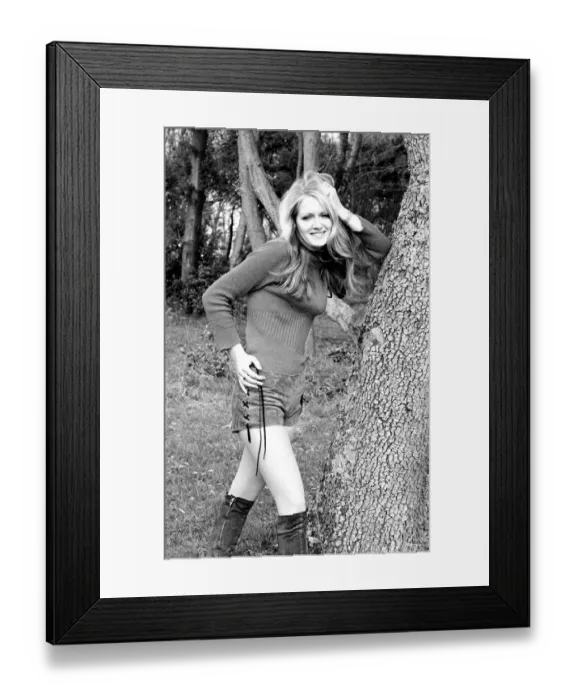 Framed Print : Tonia Kinchin, 20 of Worthing, Sussex is a product demonstrator March 1971
