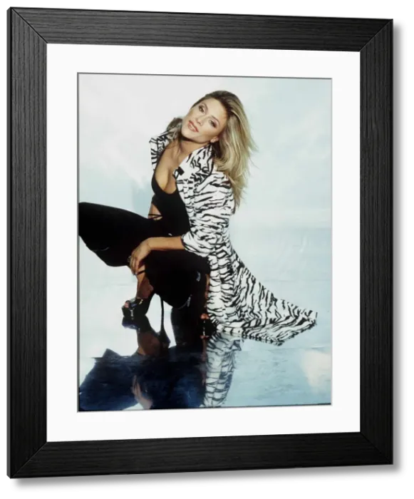 Framed Print : Sam Fox October 1999 former glamour Model