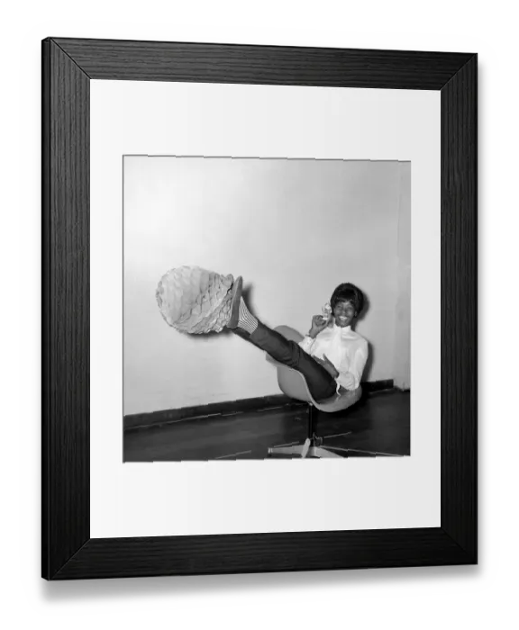 Framed Print : Millie Small At a Christmas TV show rehearsal November 1964 1960s Framed Print : Millie Small At a Christmas TV show rehearsal November 1964 1960s