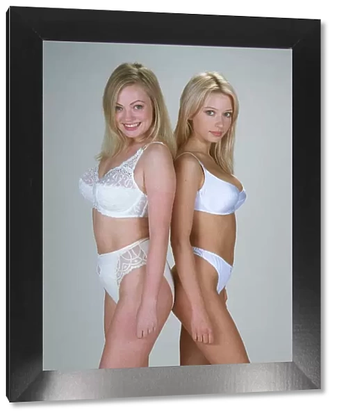 Ksenia Zlobina Model aged 18 and Lisa Stromberg Nov 1998 Model aged 23 pose for feature