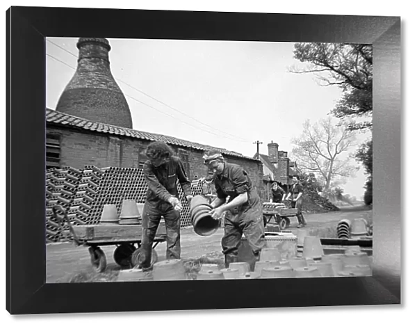 Pottery making at Wattisfield Suffolk during the Second World war May 1944 Henry