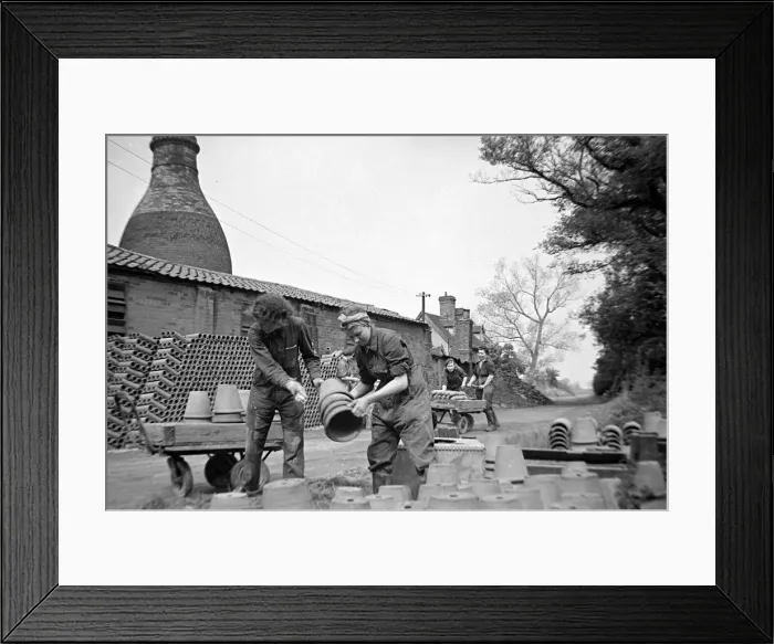 Framed Print : Pottery making at Wattisfield Suffolk during the Second World war May 1944 Henry Framed Print : Pottery making at Wattisfield Suffolk during the Second World war May 1944 Henry