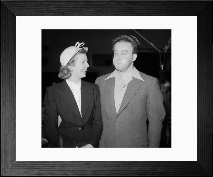 Framed Print : Actor Peter Sellers seen here with partner Clair Hayes. Sellers postpone his wedding