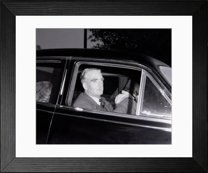 Framed Print : Former British Prime mInister Anthony Eden arrives at Morval House near Looe Cornwall Framed Print : Former British Prime mInister Anthony Eden arrives at Morval House near Looe Cornwall