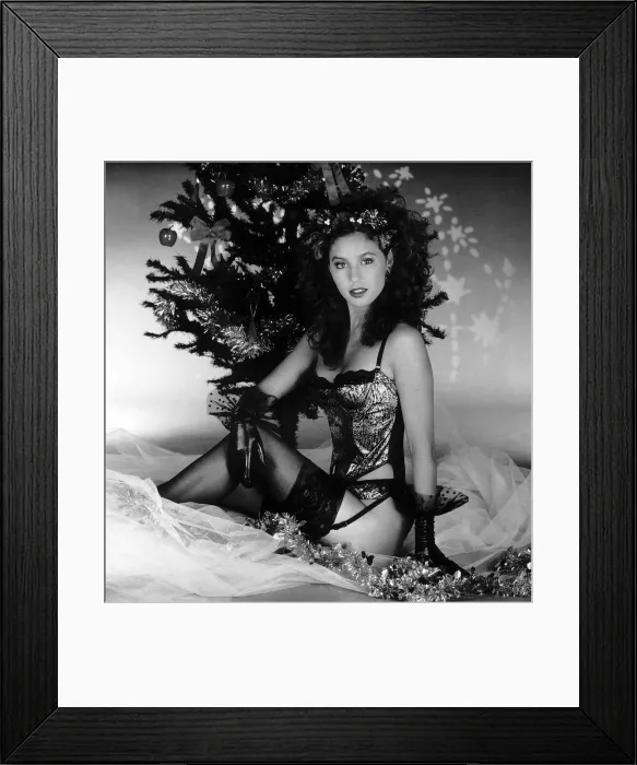 Framed Print : Donna Fletcher model in black and gold Framed Print : Donna Fletcher model in black and gold