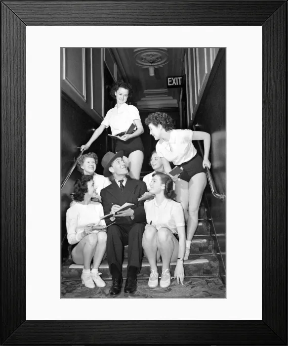 Framed Print : Tommy Trinder and Tiller Girls December 1951 Framed Print : Tommy Trinder and Tiller Girls December 1951