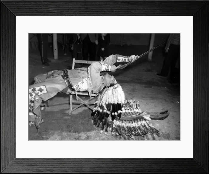 Framed Print : Shooting Act - Bingley Hall Circus - January 1952 Chief Eagle Eye Framed Print : Shooting Act - Bingley Hall Circus - January 1952 Chief Eagle Eye