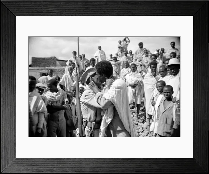 Framed Print : Abyssiania soldiers during the war with Italy of 1935 War Conflict