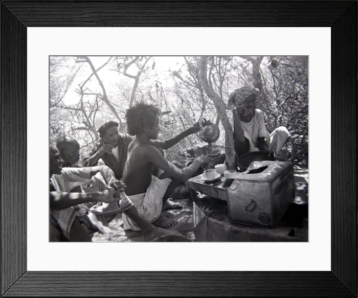 Framed Print : Men enjoy a cup of coffee in Somaliland Circa 1935 Framed Print : Men enjoy a cup of coffee in Somaliland Circa 1935