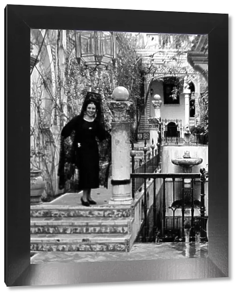 Widow in Seville, Spain Woman wearing black dress