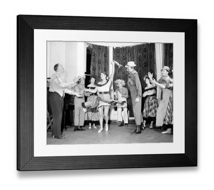Framed Print : Square dancing November 1951