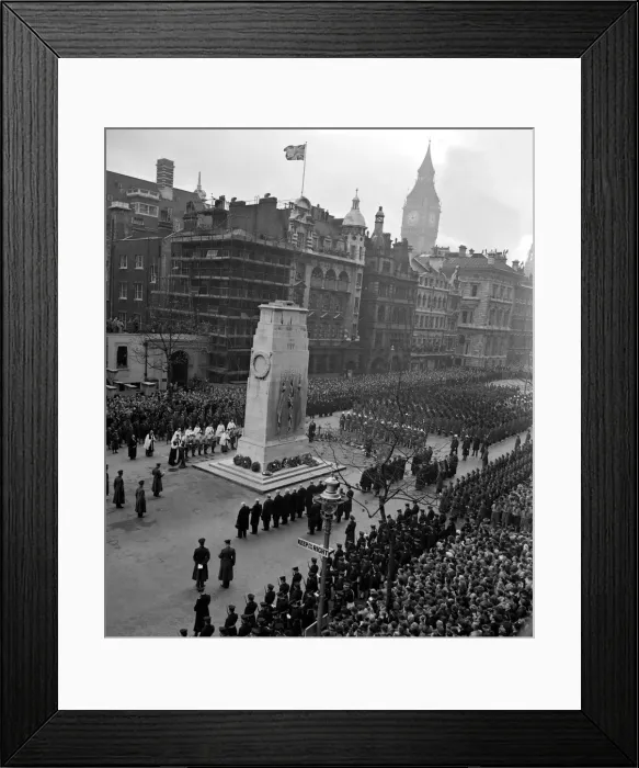 Framed Print : Rememberance Day at the Cenotaph November 1951
