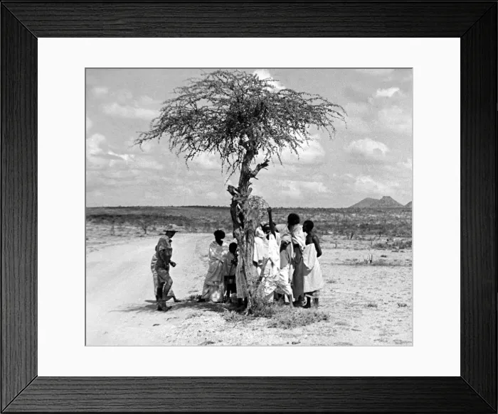 Framed Print : Local Somaliland people by a tree Circa 1935 Framed Print : Local Somaliland people by a tree Circa 1935